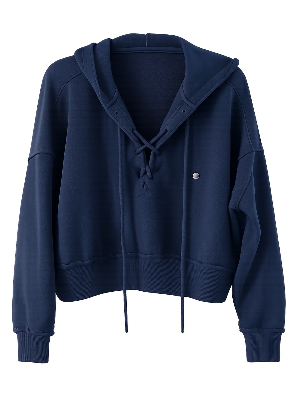 NWT American Eagle Big Hug Navy Lace Up Hoodie XS